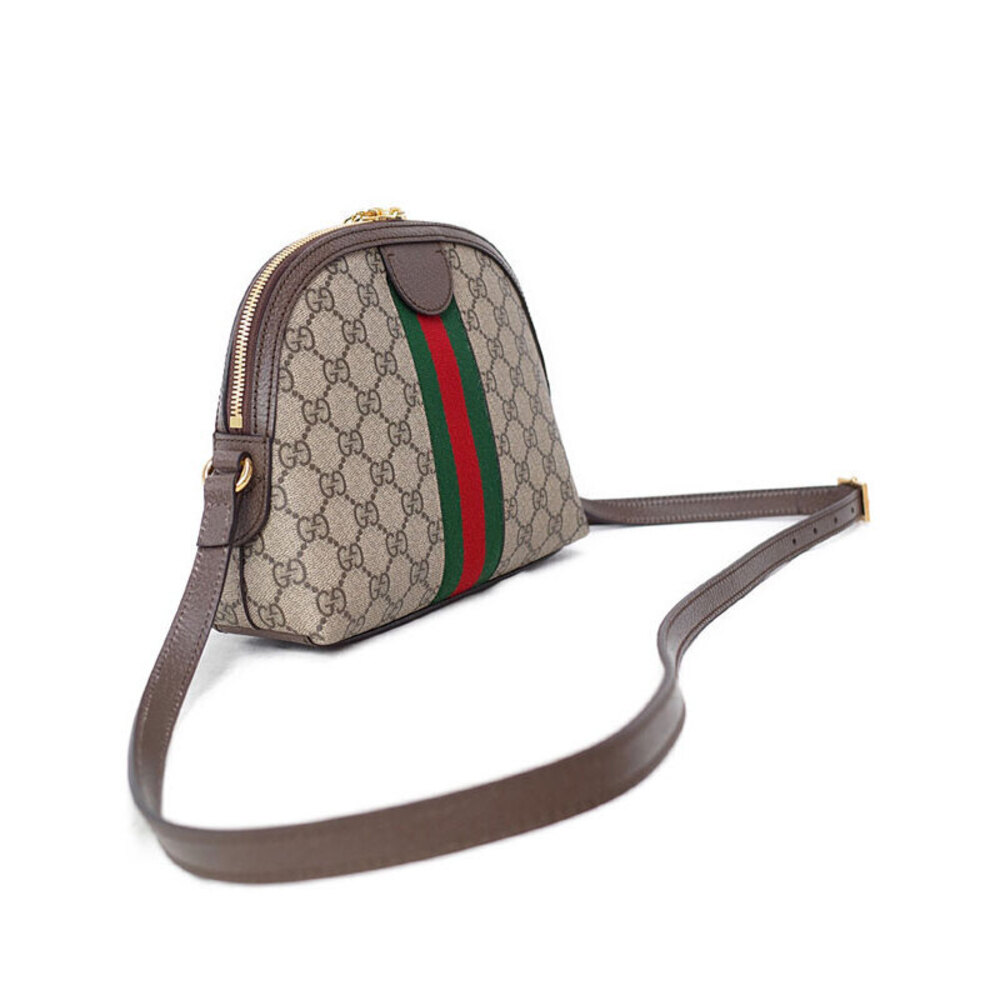 Gucci Supreme Ebony Brown Shoulder Ophidia Canvas GG Bag Beige